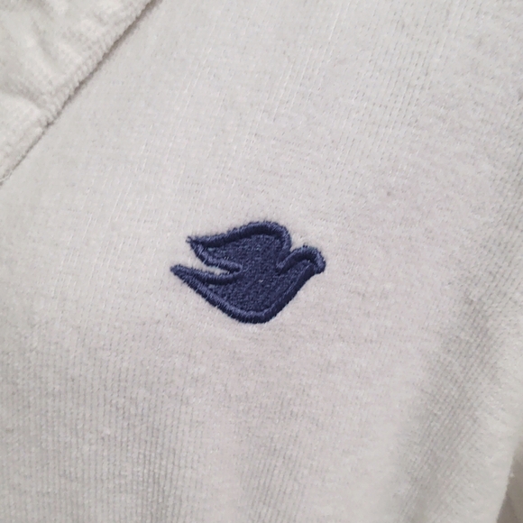 DOVE Women White Robe with Blue Logo - Picture 7 of 8